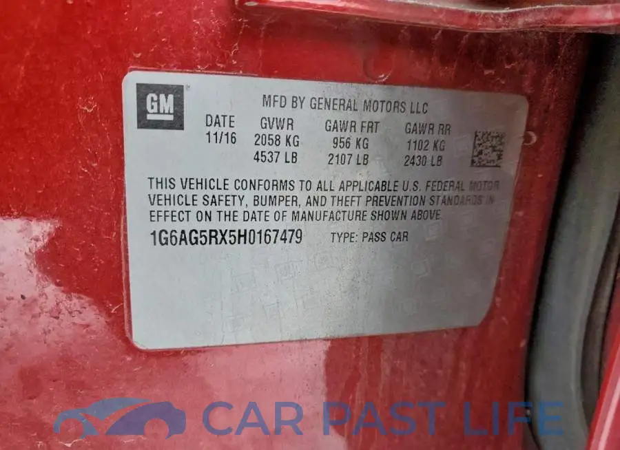1G6AG5RX5H0167479# 12
