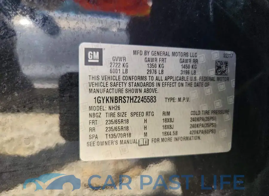 1GYKNBRS7HZ245583# 14