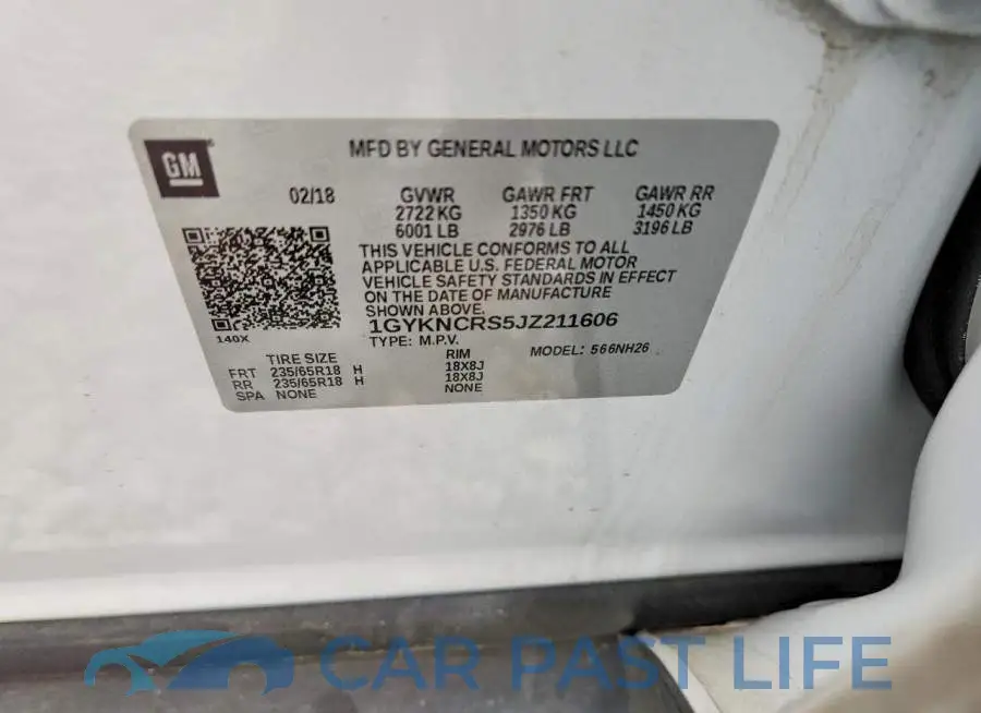 1GYKNCRS5JZ211606# 13