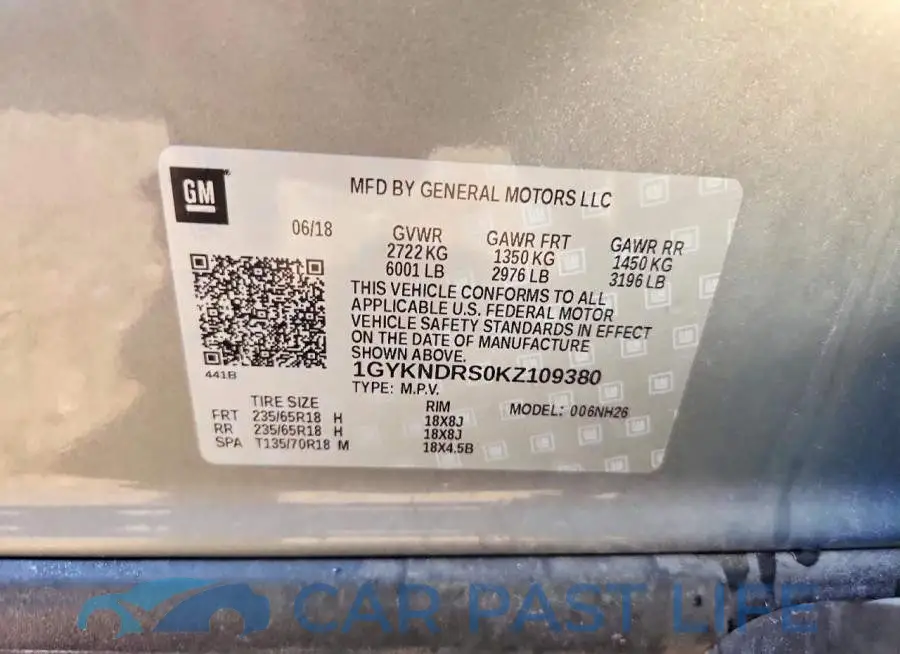 1GYKNDRS0KZ109380# 12