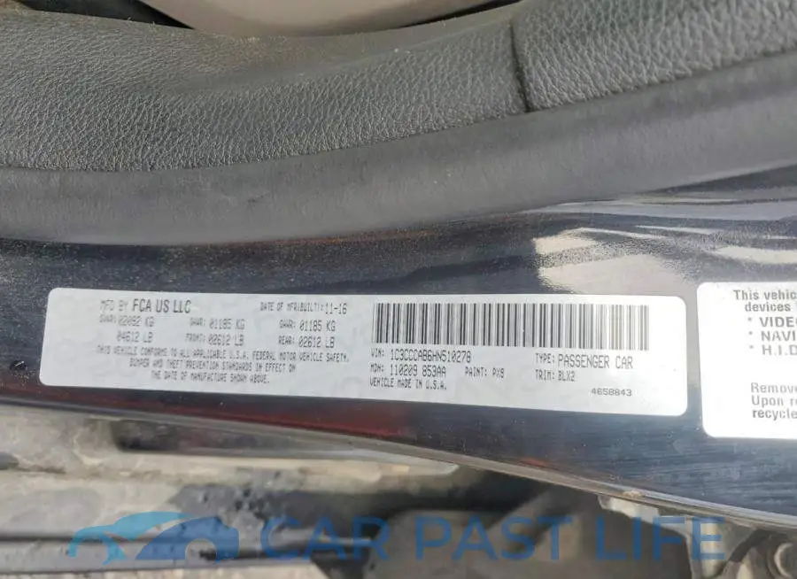1C3CCCAB6HN510278# 12