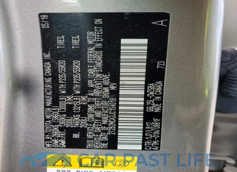 2T2BZMCA3JC154019# 12