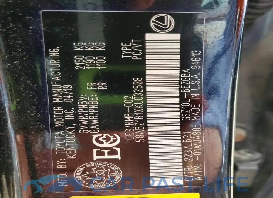 58ABZ1B1XKU032528# 12