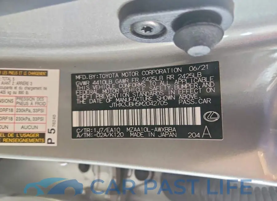 JTHX3JBH5M2042705# 14