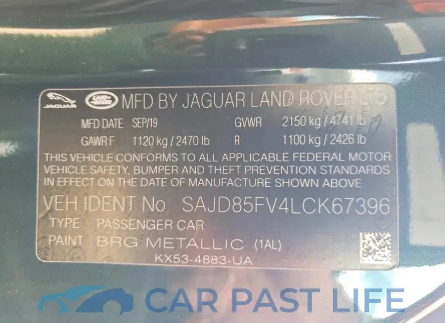 SAJD85FV4LCK67396# 12