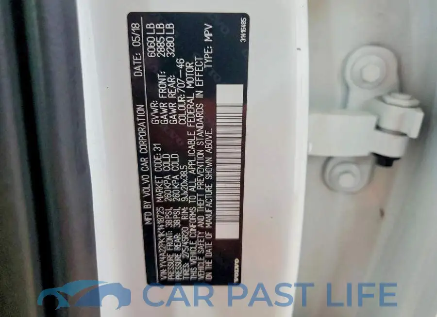 YV4A22PK1K1418725# 13