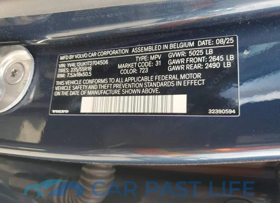 YV4L12UK1T2704506# 13