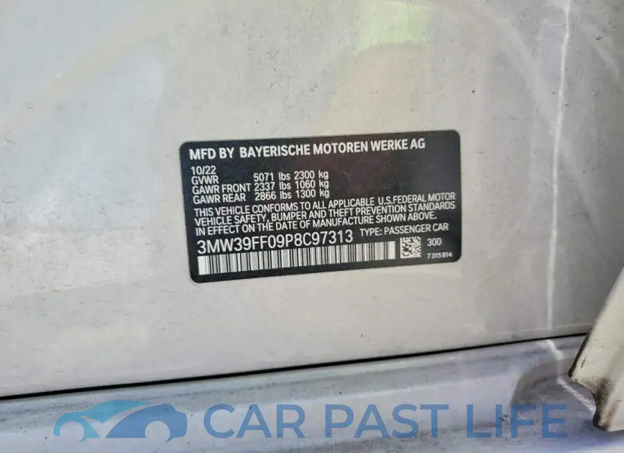 3MW39FF09P8C97313# 13