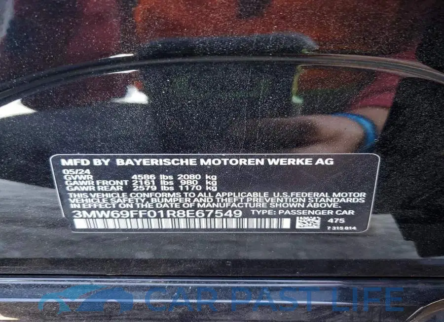 3MW69FF01R8E67549# 12