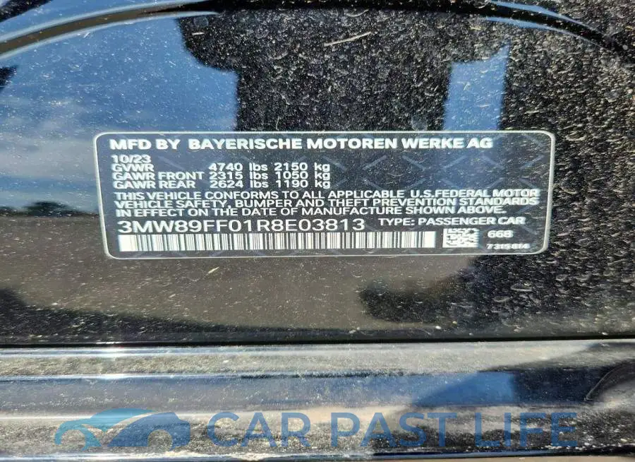 3MW89FF01R8E03813# 12