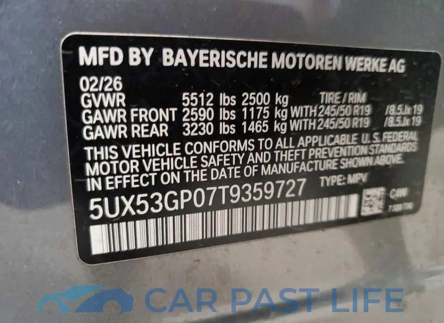 5UX53GP07T9359727# 14