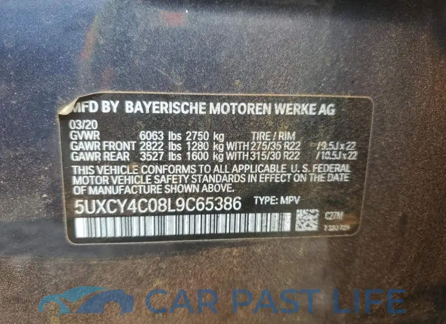 5UXCY4C08L9C65386# 13