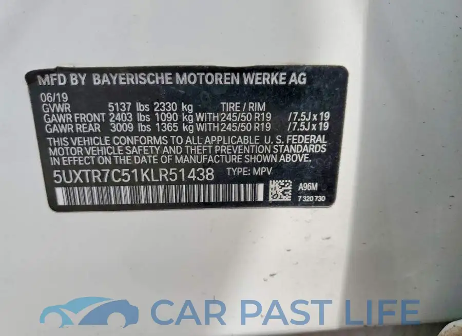 5UXTR7C51KLR51438# 14
