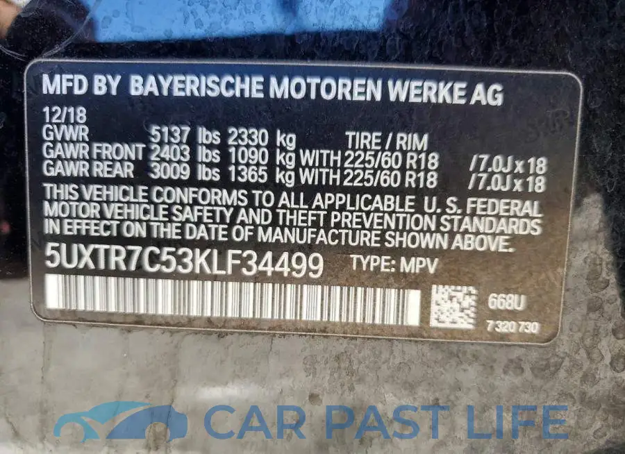 5UXTR7C53KLF34499# 13
