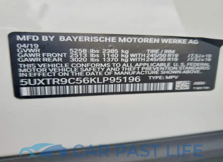 5UXTR9C56KLP95196# 13