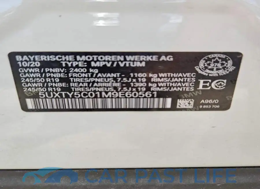 5UXTY5C01M9E60561# 14