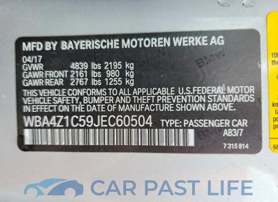 WBA4Z1C59JEC60504# 12