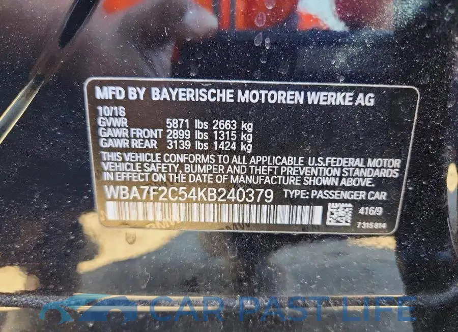 WBA7F2C54KB240379# 13