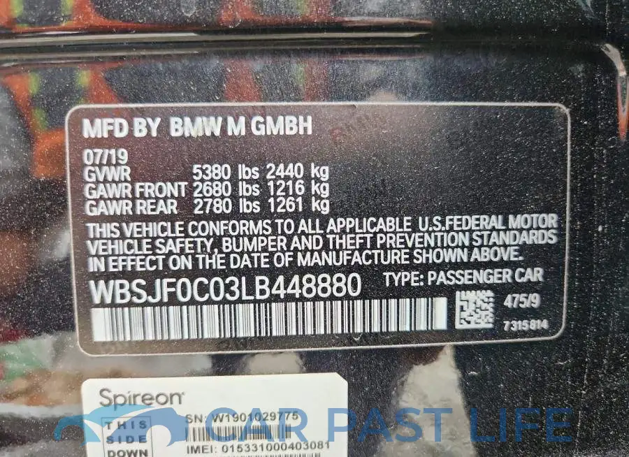 WBSJF0C03LB448880# 12