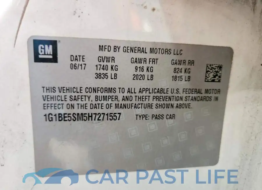 1G1BE5SM5H7271557# 12