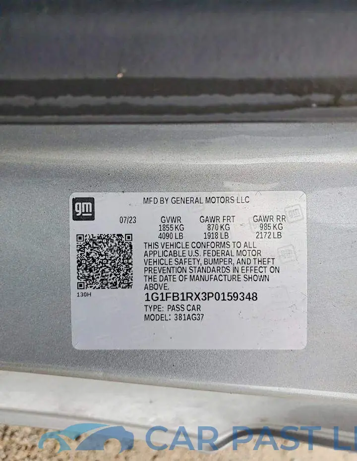 1G1FB1RX3P0159348# 12
