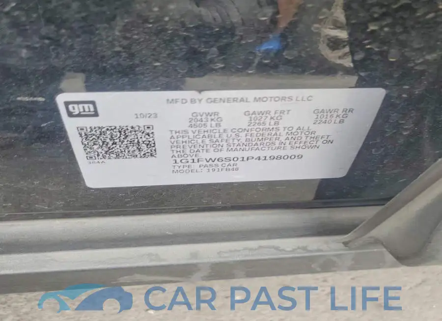 1G1FW6S01P4198009# 12