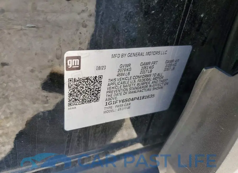 1G1FY6S04P4181635# 12