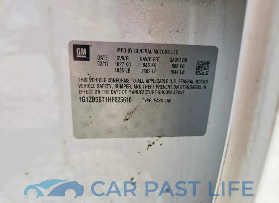 1G1ZB5ST1HF225616# 12