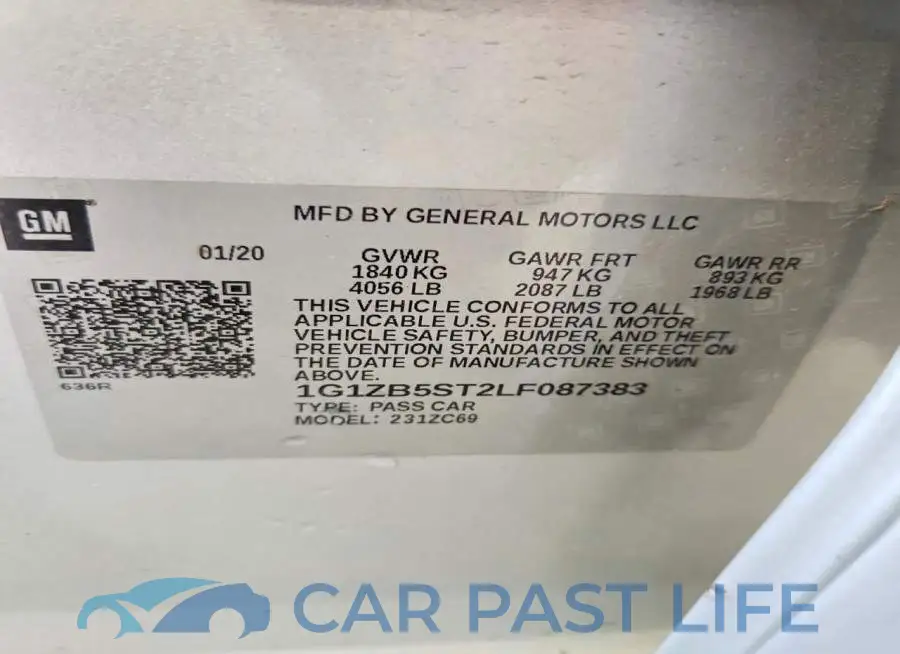 1G1ZB5ST2LF087383# 12