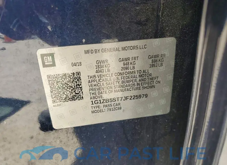 1G1ZB5ST7JF225979# 13