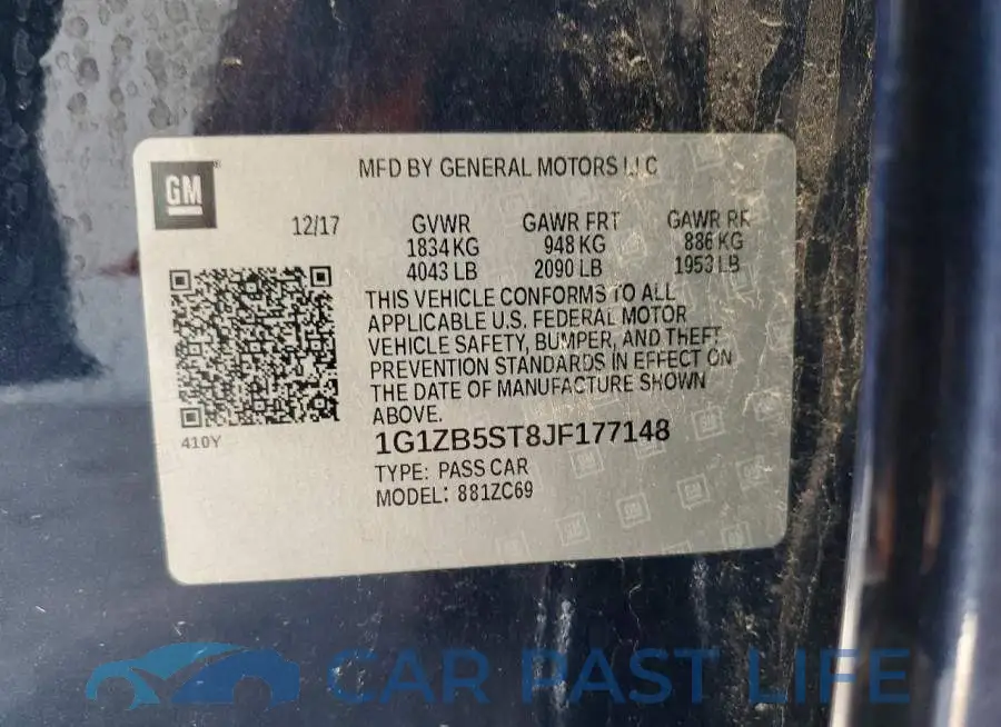 1G1ZB5ST8JF177148# 12