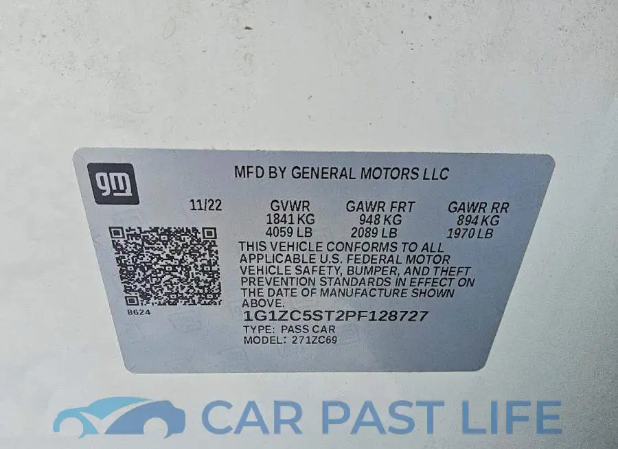 1G1ZC5ST2PF128727# 12