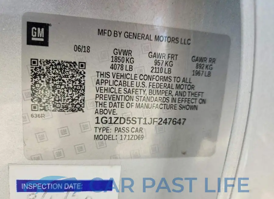 1G1ZD5ST1JF247647# 12