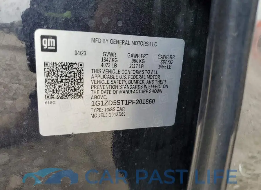 1G1ZD5ST1PF201860# 12