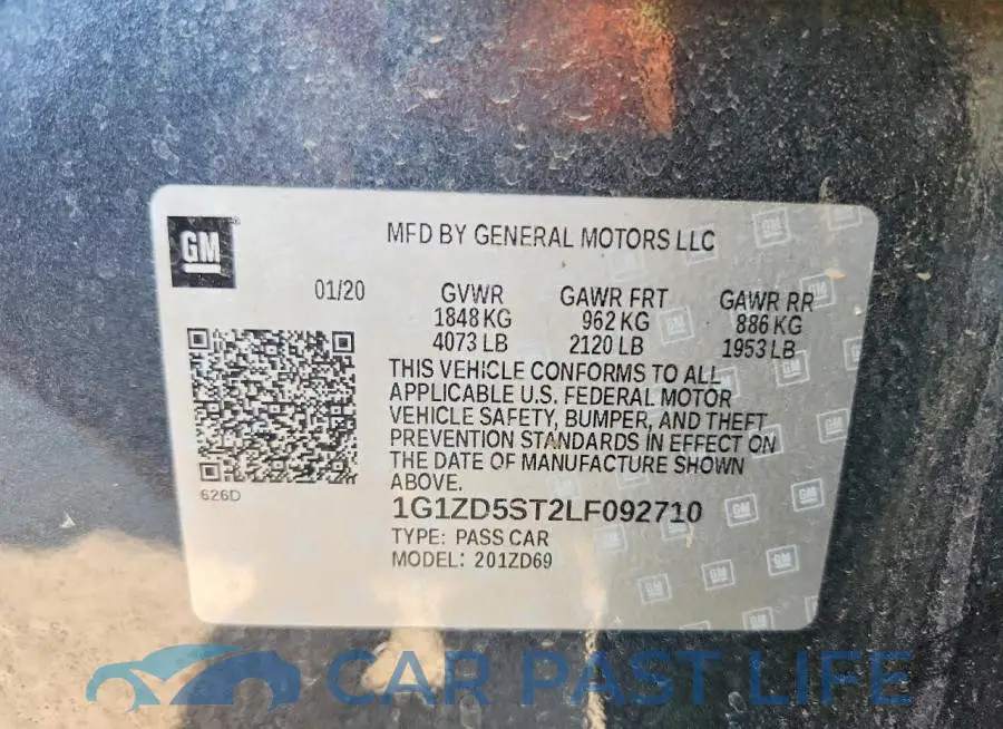 1G1ZD5ST2LF092710# 12