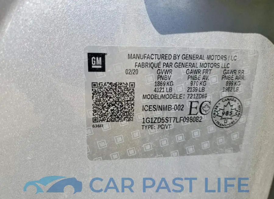1G1ZD5ST7LF098082# 12