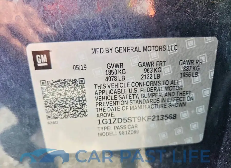 1G1ZD5ST9KF213568# 12
