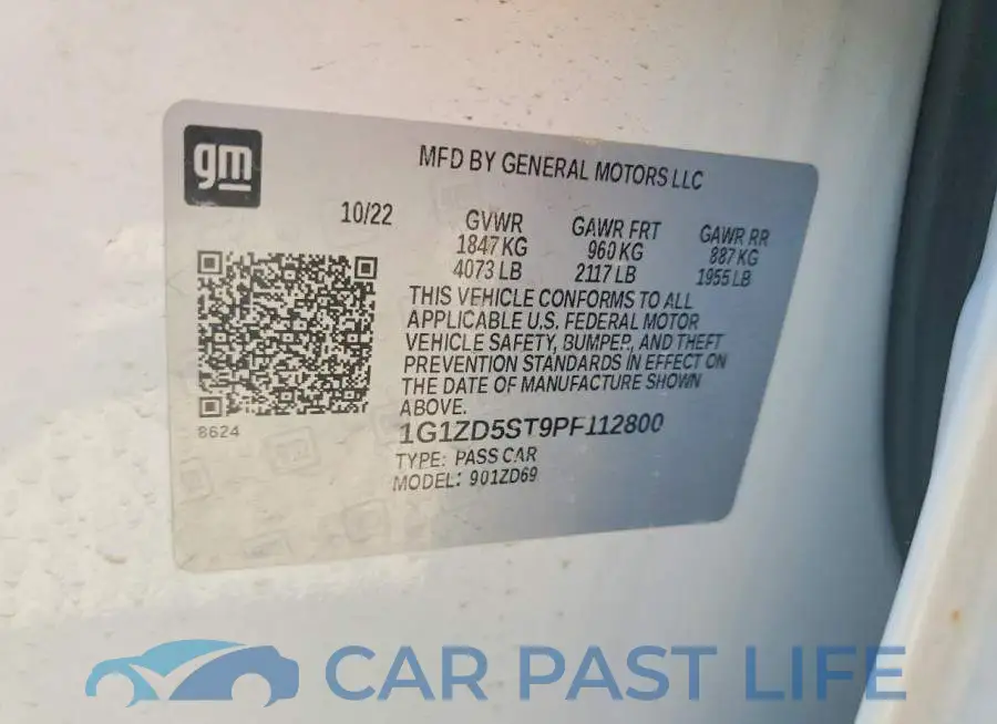 1G1ZD5ST9PF112800# 12