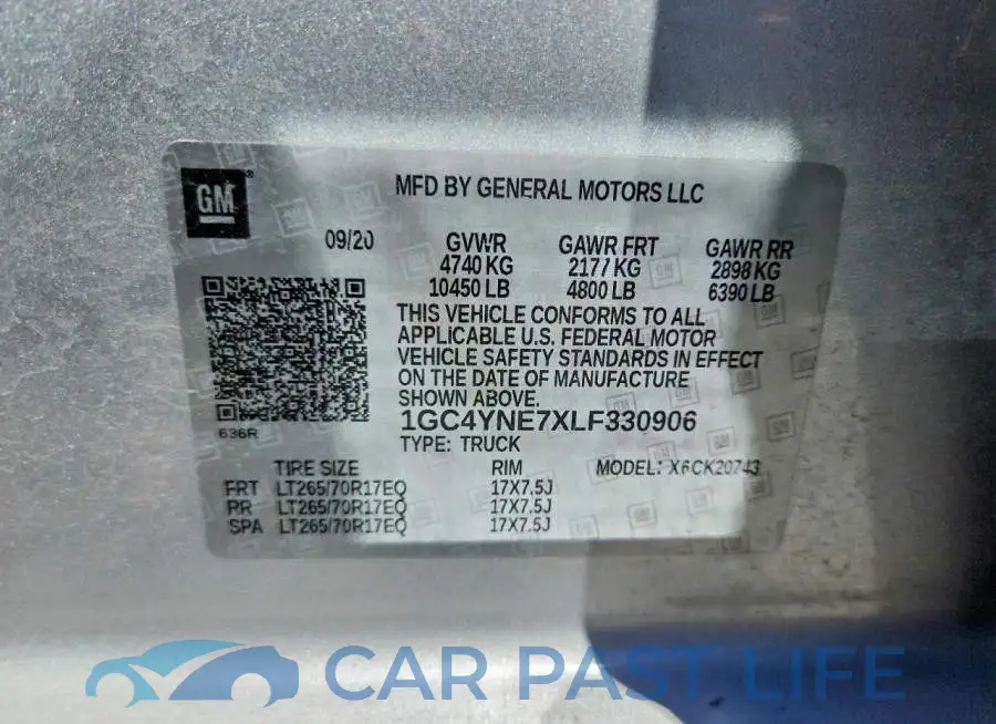 1GC4YNE7XLF330906# 12