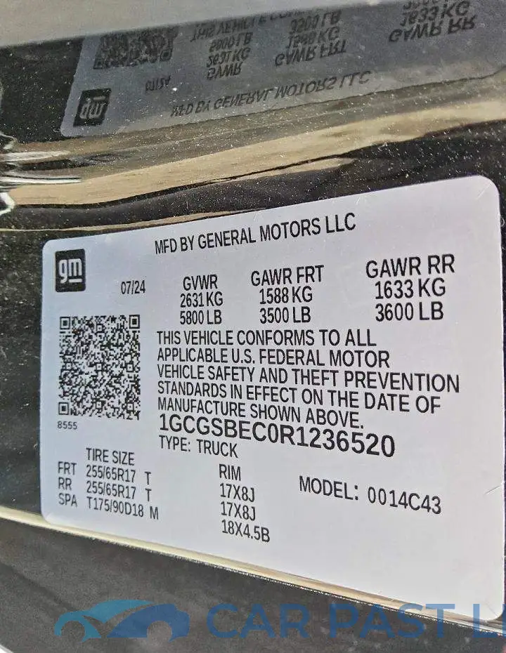 1GCGSBEC0R1236520# 13