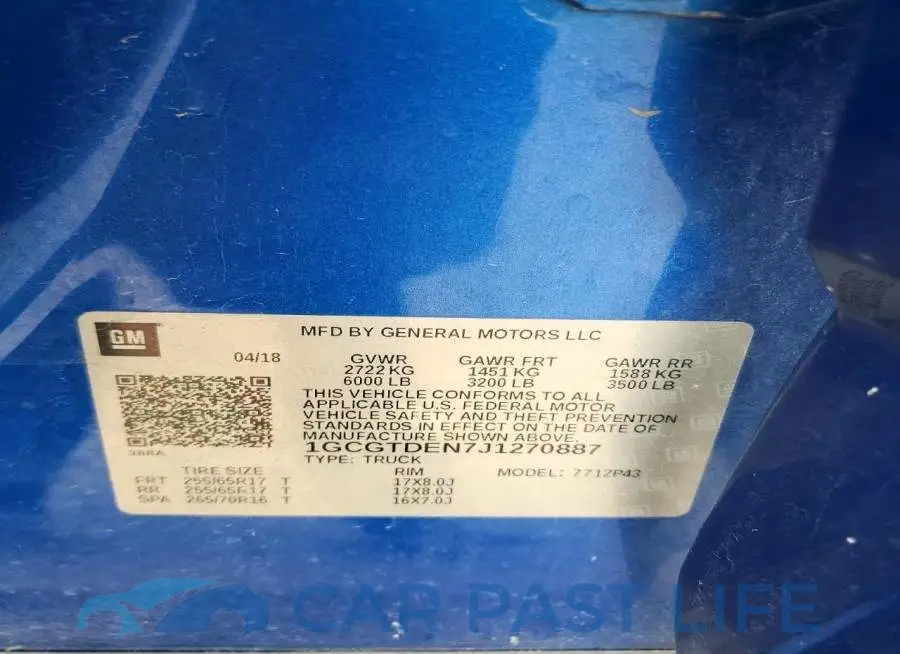 1GCGTDEN7J1270887# 12