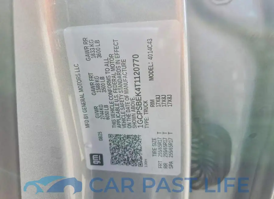 1GCPSBEK4T1120770# 13