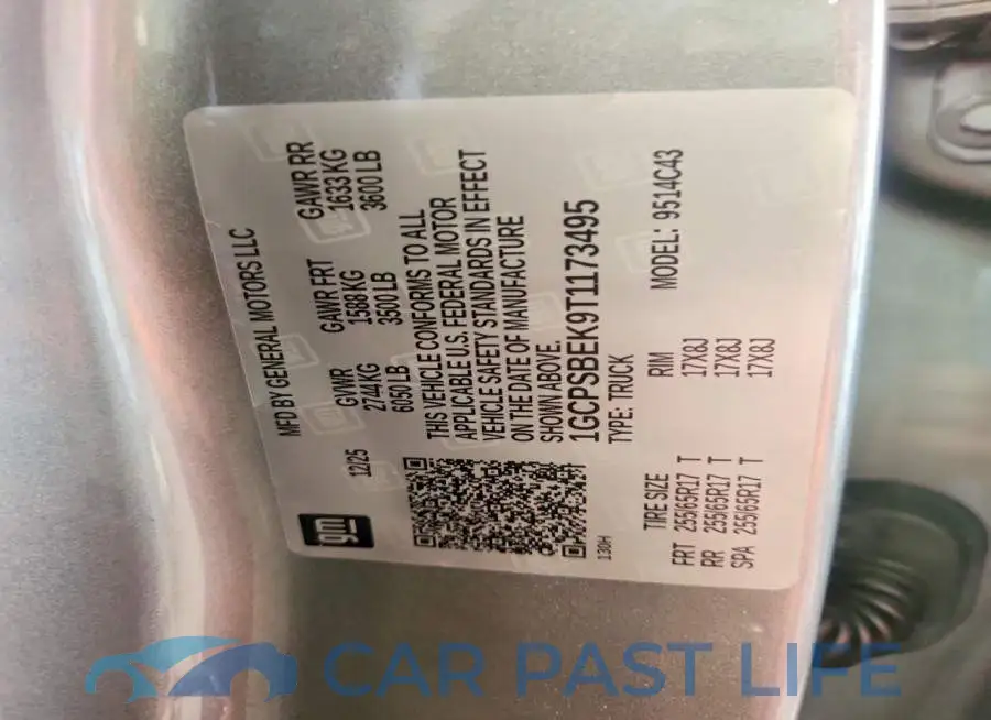 1GCPSBEK9T1173495# 13