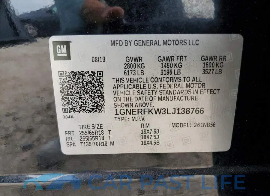 1GNERFKW3LJ138766# 13