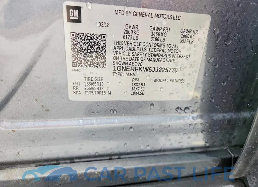 1GNERFKW6JJ225770# 13