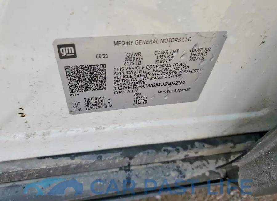 1GNERFKW6MJ245294# 13