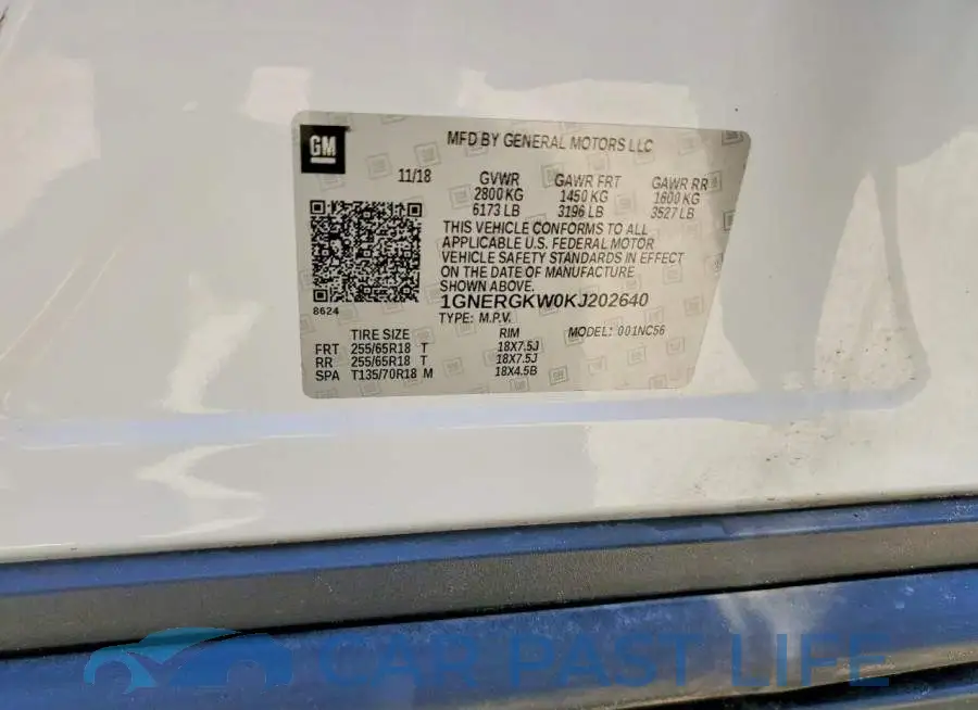 1GNERGKW0KJ202640# 13