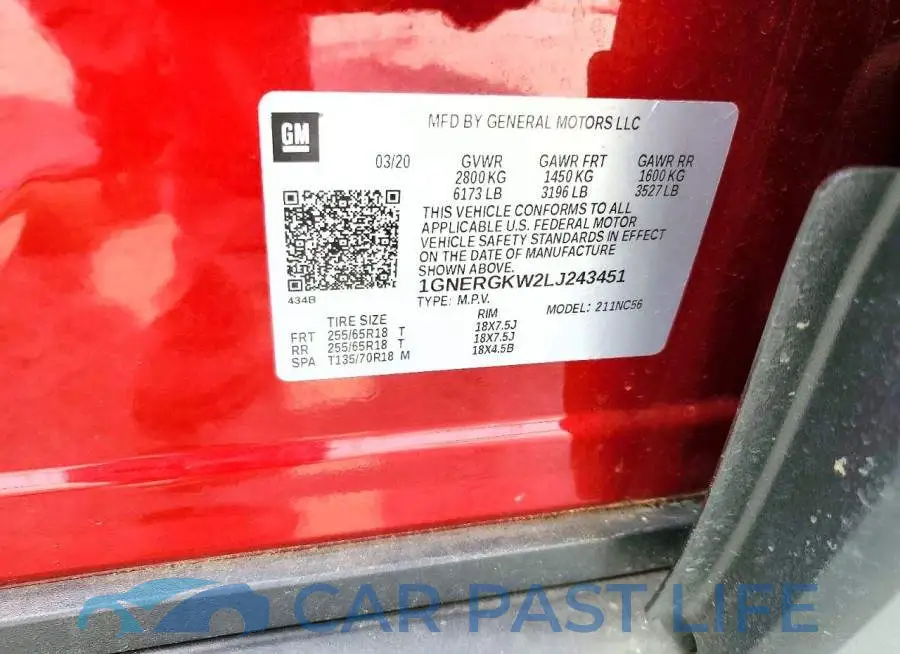 1GNERGKW2LJ243451# 13