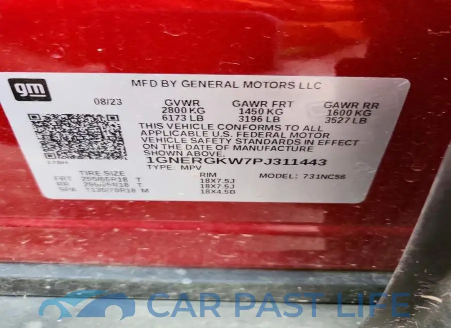 1GNERGKW7PJ311443# 14