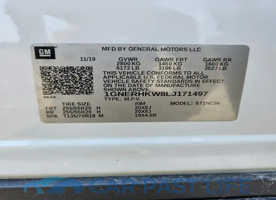 1GNERHKW8LJ171497# 13